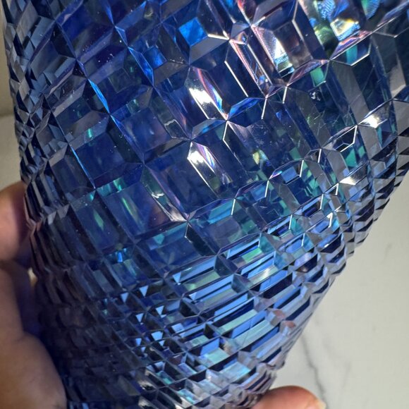 2021 Starbucks Cobalt Grid Cold Cup Straw 20 oz NEW - Picture 3 of 6
